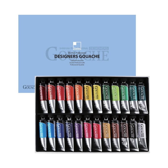 ShinHan Gouache Profesional 24 colores 15 ml en tubos