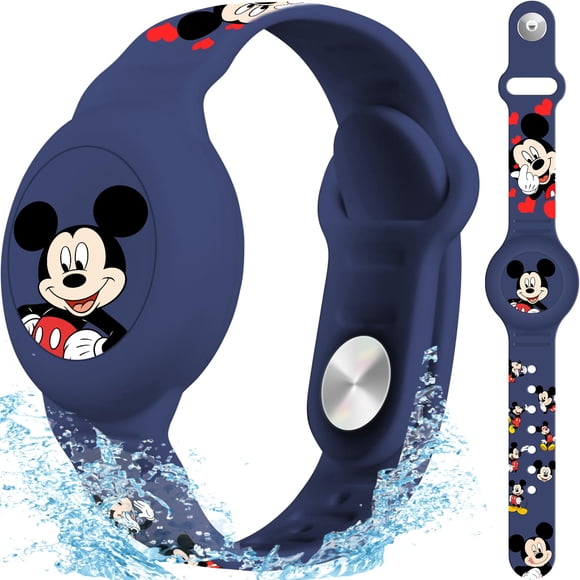Pulsera para AirTag ZHOC Infantil Silicona Impermeable Azul