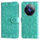 thumbnail image 1 of Funda tipo cartera FOXDOCK para Realme 12 Pro Plus , diseño girasol en relieve, cuero PU, cierre magnético, soporte y tarjetero, 1 of 5