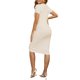 thumbnail image 3 of Vestido de Maternidad para Mujer INSPIRE CHIC Tejido de Suéter de Manga Corta Bodycon de Verano Midi para Embarazo S Beige, 3 of 6