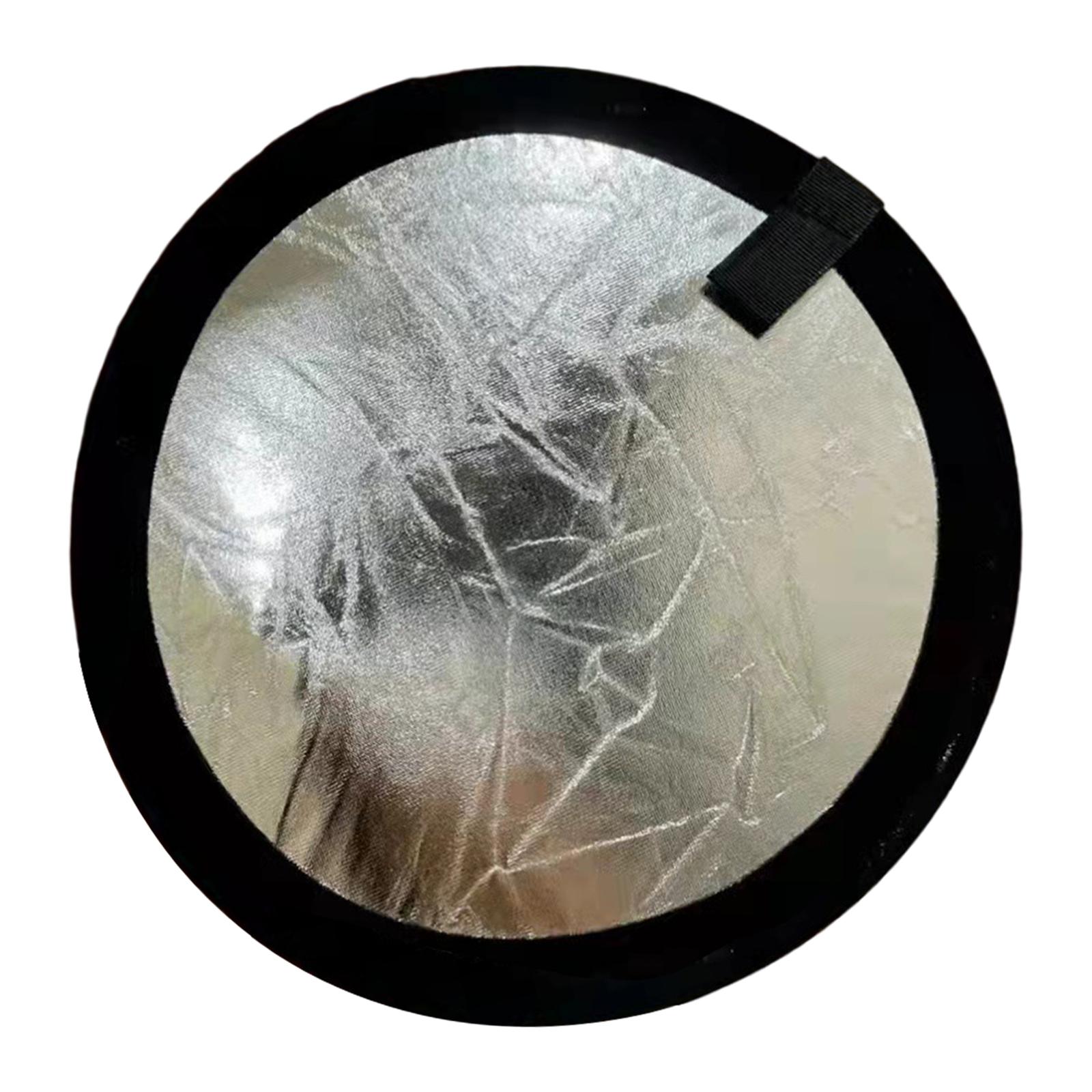 Magideal - Difusor De Lámpara Reflector De Fotografía Portátil De 30 Cm 2 En Un Multifunción Blanca Y Plateada Para Que Los Principiantes Usen Plegable Fácil Plegable