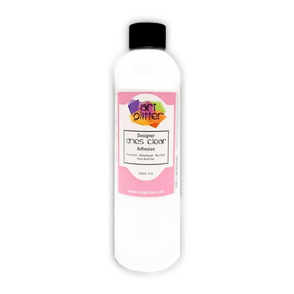 Botella de recarga con purpurina Art Institute, 240 ml, adhesivo transparente que se seca
