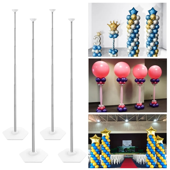 Kit de soporte de columna para globos YALLOVE, altura ajustable de 7 pies x 4