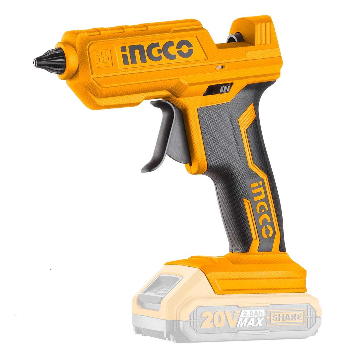 Ingco - Pistola De Silicona Inalambrica20v Sin Batería Sin Cargador