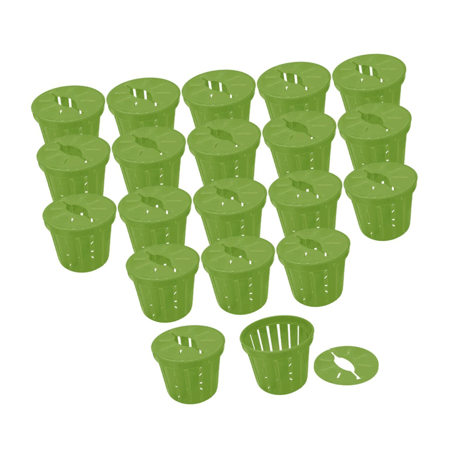 Magideal - Cesta De Plantación Hidropónica De 20X Casa De Plantación Hidropónica Multi -Propósito Regalos Resistentes Resistentes Al Jardín De Interior Tazas De Verde