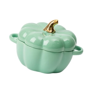 Magideal - Cuenco Para Sopa Con Forma De Calabaza, Cazuela, Bonito Utensilio De Cocina Con Asa Y Tapa Para Fiestas, Acción De Gracias, Hogar, Decoración De Otoño Verde