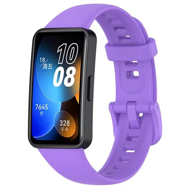 Banana Tienda - Correa Silicona Para Huawei Band 10 Nfc / Band 9 Nfc Y Band 8 Nfc Lila