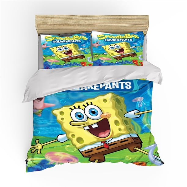 x100 Bed SheetsSpongebobs Bedding Sets ed Duvet Cover Set Quilt Duvet Cover Pillowcase Bed Set Full Size 3-Piece Bedding Set (1 Duvet Cover + 2 Pillow Shams) nj100