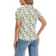 thumbnail image 3 of GRACIA Y GRANDEZA Blusa Floral Casual de Manga Corta con Volantes y Lazo para Mujer Verde S, 3 of 6