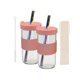 thumbnail image 5 of Juego De Vasos De Agua Reutilizables Para Beber Jugo De Gran Capacidad De 24 Onzas, Tarro De Viaje, Color Rosa, 5 of 5
