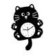 thumbnail image 5 of Reloj De Pared Con Forma De Gato, Bonito Reloj Para Habitación Infantil, Ideal Para Casa De Campo, Hotel, Cafetería, Color Negro., 5 of 5