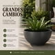 thumbnail image 5 of Macetero Plastico Semi Esfera Premium Diseño a Rayas M negro, 5 of 8