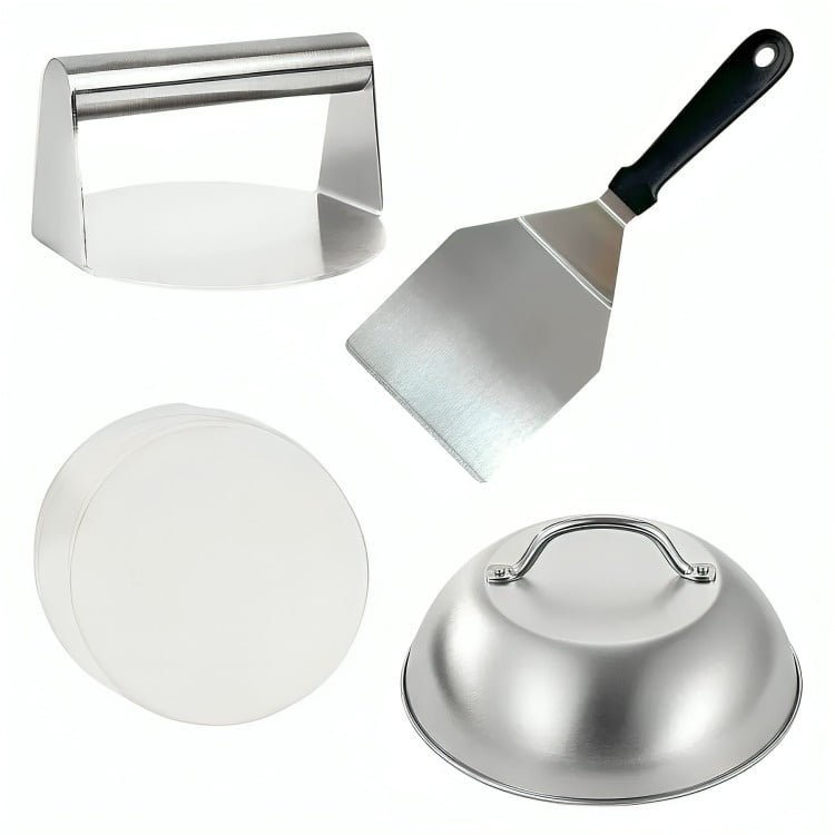 Genérico - Kit De Prensa De Hamburguesas De Acero Inoxidable