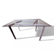thumbnail image 2 of Mesa De Comedor Rectangular Moderna De Vidrio Templado Con Patas Metálicas., 2 of 4