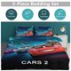 thumbnail image 3 of Cars Lightning McQueen Boys 3 Piece Bedding with 1 Flat Sheet And 2 Pillowcases Twin Bed Sheets, 3 of 5