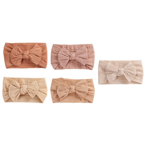 5x Diademas Suaves Para Bebé, Lazo Para El Pelo, Tejido Encantador Para Uso Diario, Lazo De Una Sola Capa Para Ni?os Recién Nacidos