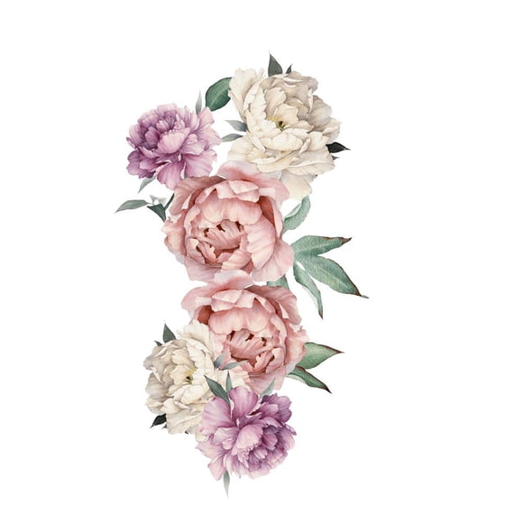 Vinilo decorativo Kiddale Peonía Rosa para pared 45 × 80 cm
