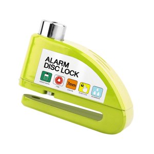 Ioensy - Candado De Disco Genérico Con Alarma Para Orificio De 7 Mm De Diámetro Superior Para Bicicleta, Motocicleta, Verde
