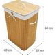 thumbnail image 2 of Cesto ropa rectangular bambú natural, 2 of 3