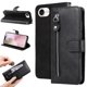 thumbnail image 1 of Funda tipo cartera para iPhone 16e con bolsillo con cremallera y ranuras para tarjetas – Función de soporte Negro, 1 of 5