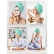 thumbnail image 4 of Toallas de microfibra para el cabello (paquete de 3), toallas de secado rápido, turbante superabsorbente, gorros para secar el cabello., 4 of 7