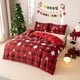 thumbnail image 1 of Festive Christmas Plaid Duvet Cover Set with 2 Pillowcases Zip Closure Active Print No Filling Perfect for Seasonal Decorating, 1 of 5