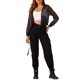 thumbnail image 2 of INSPIRE CHIC Chaqueta con Capucha para Mujer con Cremallera 2023 Moda Malla Transparente Chaquetas Bomber XS Negro, 2 of 6