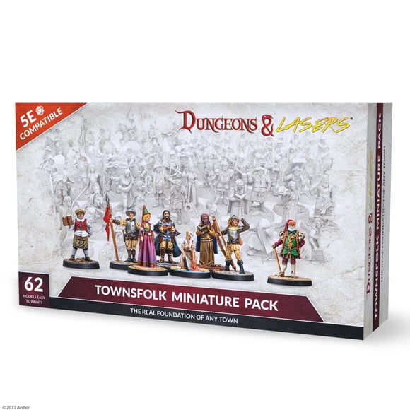Set de miniaturas Archon Studio Dungeons & Lasers Townsfolk 28mm