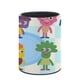 thumbnail image 3 of Fideos y Amigos-theme Cylinder Pen Holder Pencil Organizer with Flannel Lining PVC Leather Material Cardboard Base for study work 10*8CM, 3 of 6