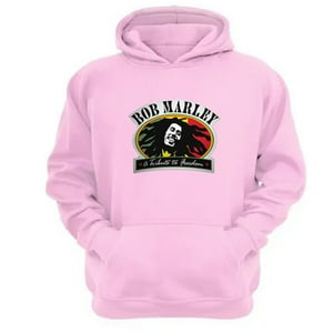 Genérico - Polerón Canguro Bob Marley Rosa Talla L Unisex