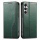 thumbnail image 1 of Funda tipo cartera para Samsung Galaxy A35 de piel con cierre magnético, ranuras para tarjetas y correa para la muñeca Verde, 1 of 6
