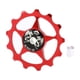 thumbnail image 5 of rueda de bicicleta jockey bicicleta desviador trasero rodamiento rueda guía 13t rojo, 5 of 5