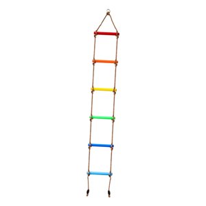Magideal - Escalera De Cuerda Para Escalar Para Niños, 6 Secciones, Entrenamiento De Equilibrio, Accesorio De Marco De Escalada, Para Niños Y Niñas De Interior