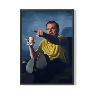 Creango - Cuadro Poster Enmarcado Meme Once Upon A Time In Hollyhood Decorativo