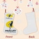 thumbnail image 3 of Mercury Filmworks Tema: Calcetines de Navidad, fino lino blanco para colgar en escaleras y chimenea, decoración navideña para el hogar, regalo de Navidad.54cm×38cm, 3 of 5
