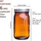 thumbnail image 2 of Eleganttime Mason Jars de vidrio ámbar de 32 oz, boca ancha, con tapa hermética, 2 of 3