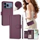 thumbnail image 2 of Funda Cartera de Cuero Sintético para iPhone 18 Pro, Morado Oscuro, 2 of 6