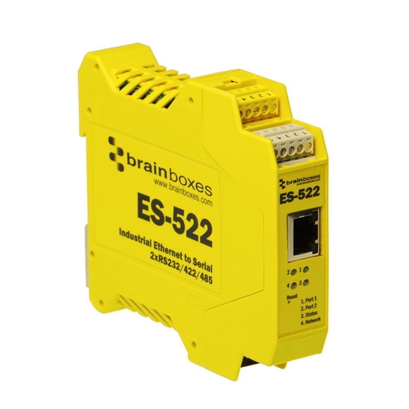 Servidor de dispositivos Brainboxes de 2 puertos, LAN de 10 Mb, LAN de 100 Mb, RS-232