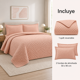 thumbnail image 3 of Cubrecama Verano Quilt Deluxe Super King 270x260 Cm Reversible 2 Fundas Coral, 3 of 3