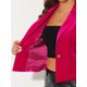 thumbnail image 5 of INSPIRE CHIC Blazer de Terciopelo para Mujer con Solapa, Manga Larga, Botón, Traje para el Trabajo, Talla XL, Rosa Fucsia, 5 of 6