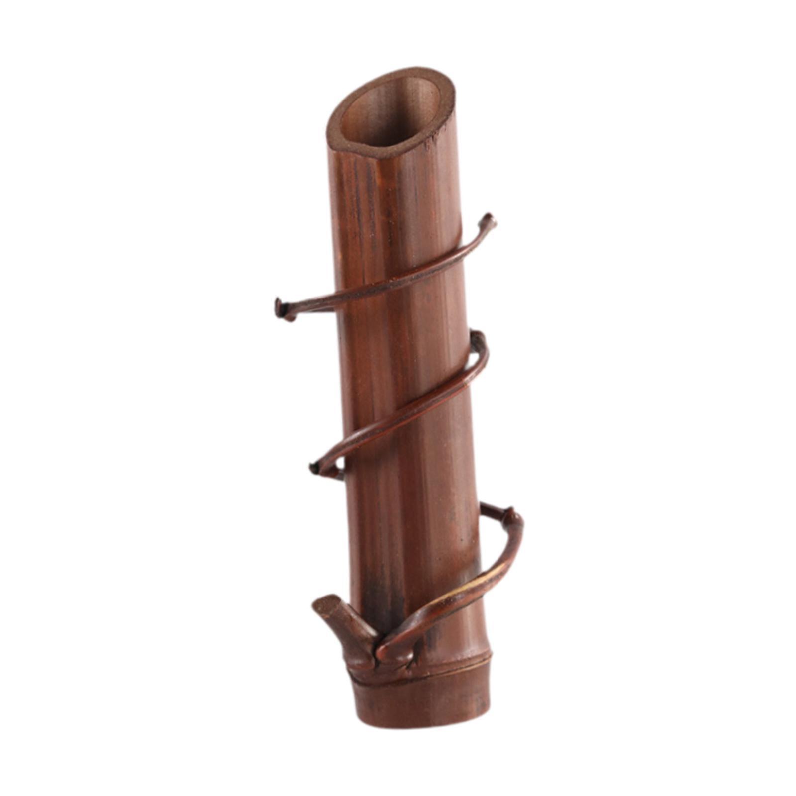 Bothyi - Jarrón De Flores De Bambú, Estilo Rústico, Para Almacenar Plantas, Para Estudio, Oficina, Sala De Estar