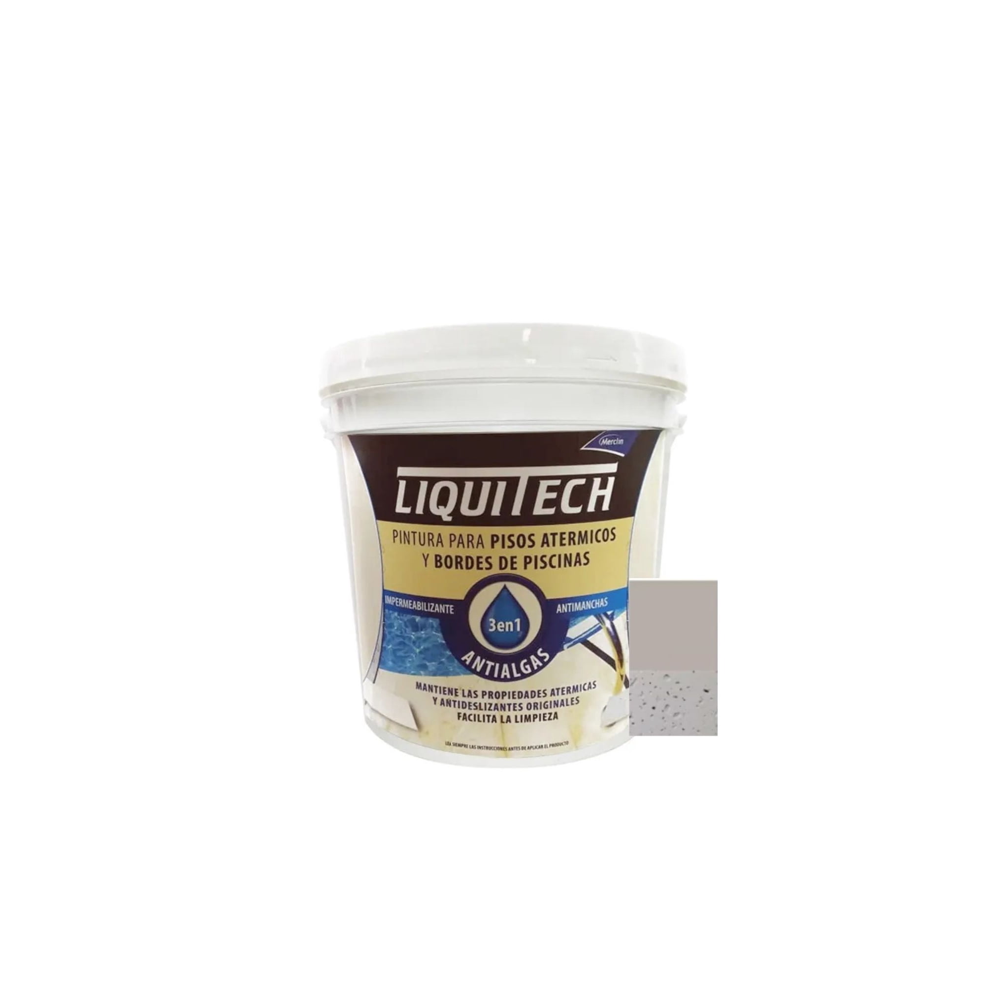 Liqui Tech - Pintura Impermeable Pisos Atérmicos-piscinas 10lts Gris