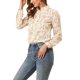 thumbnail image 4 of INSPIRE CHIC Camisa de Mujer con Botones Estampado Floral de Manga Larga Cuello en Punta Top de Oficina M Blanco, 4 of 8