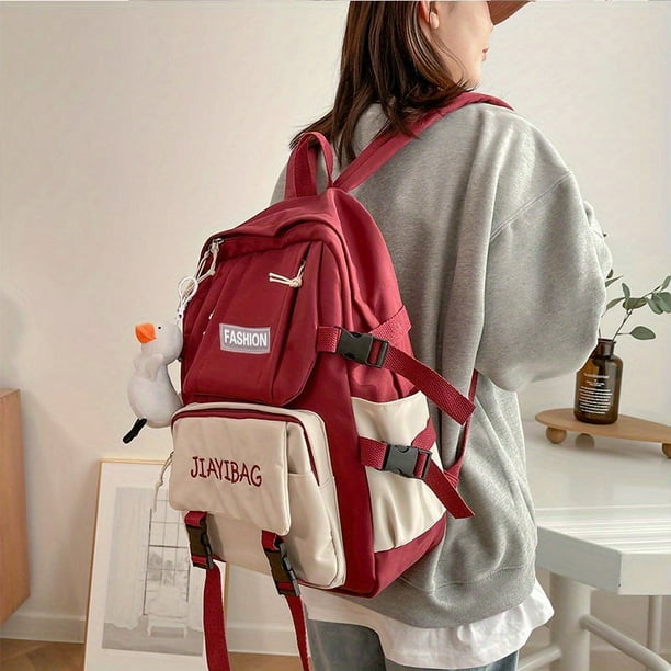 Stylish & Waterproof Nylon Backpack - Perfect for School, Travel & Commuting - Large Capacity & Lightweight