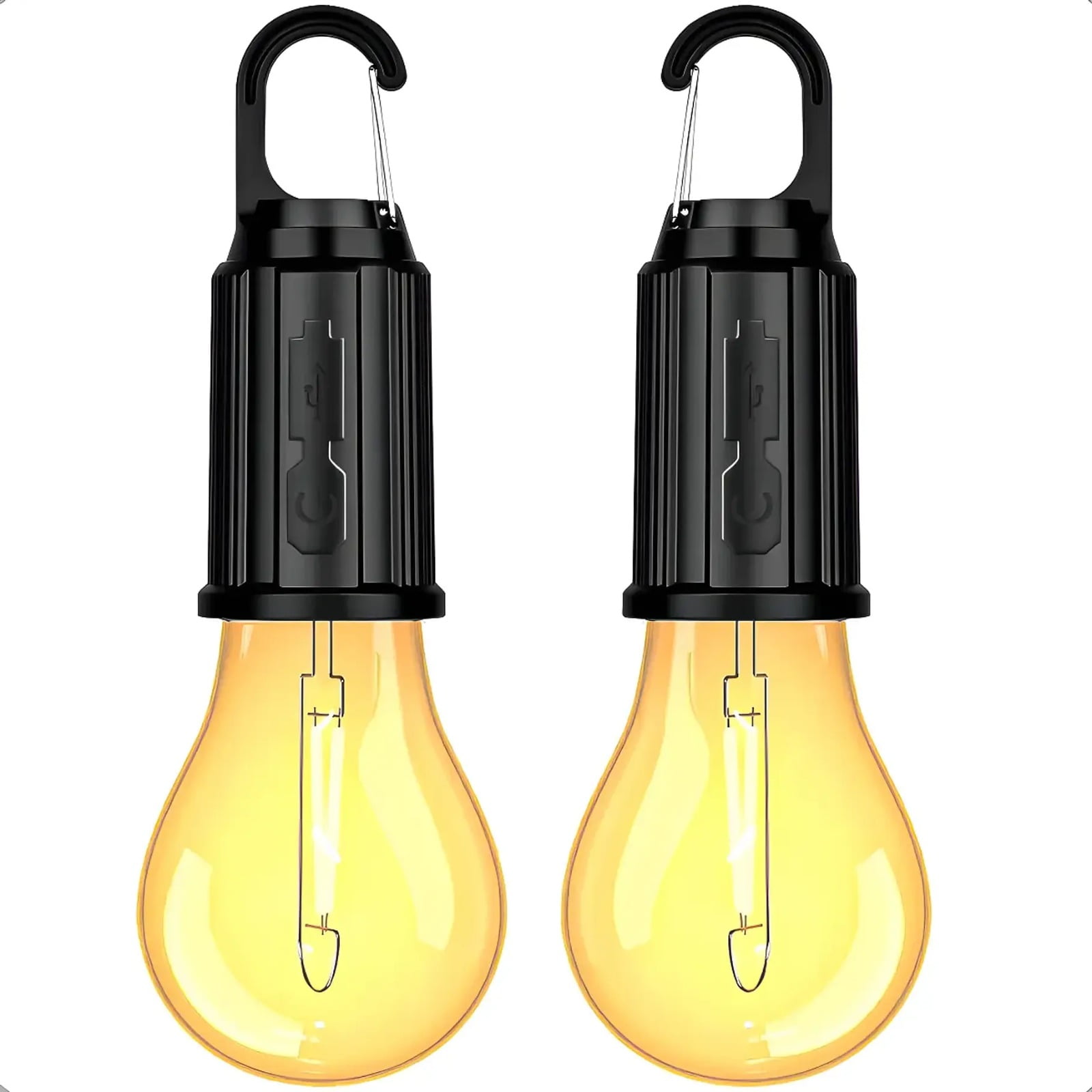 Genérico - Pack 2 Ampolleta Recargable Ampolletas Camping Colgantes