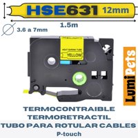 Alternativa A Oem - Cinta Termocontraible Hse-631 Alternativa Brother | 11.7 Mm | Amarilla Amarillo S M
