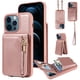 thumbnail image 1 of Stylish & Secure Wallet Case for iPhone 14/13/12/11 Pro Max/XR/XS Max/SE 2020 - RFID Credit Cards Holder, Zipper Leather Case With Wrist Strap & Handbag Case, 1 of 3