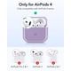 thumbnail image 2 of Funda para AirPods 4 ESR Orbit Hybrid Drop Protection, color morado, 2 of 9