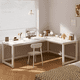 thumbnail image 1 of Escritorio en l oficina madera y fierro moderno #10, 1 of 3