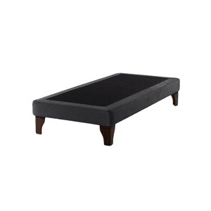 Importclick - Base Cama Europea 1 Plaza 90X190 Cm Gris Oscuro Felpa